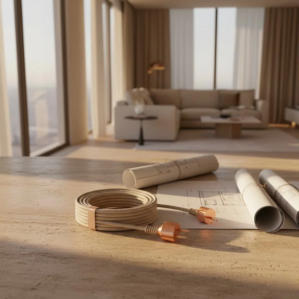 Person using a 25 ft extension cord to power an outdoor tool