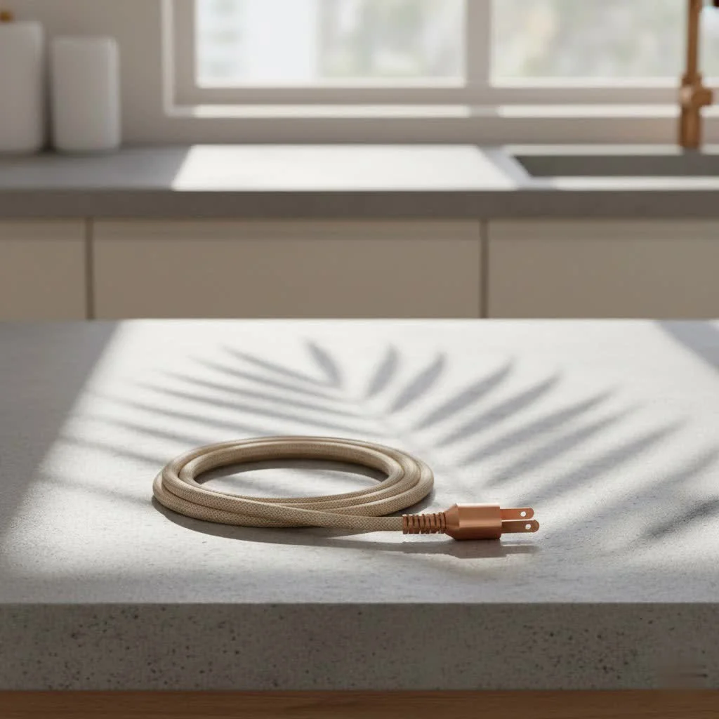 Various types of long extension cords coiled and uncoiled