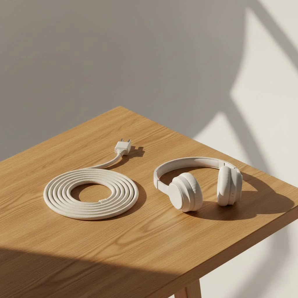 Retractable extension cord reel mounted on a wall